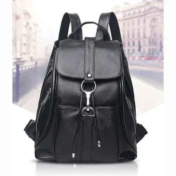 

2020 new Korean version of cowhide ladies casual shoulder bag backpack leather female bag fashion wild soft leather