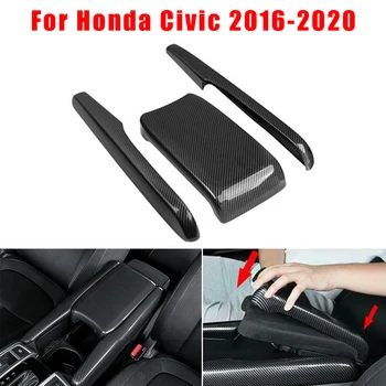

Black Central ABS Armrest box panels Kit 3 pieces set Decor Interior New