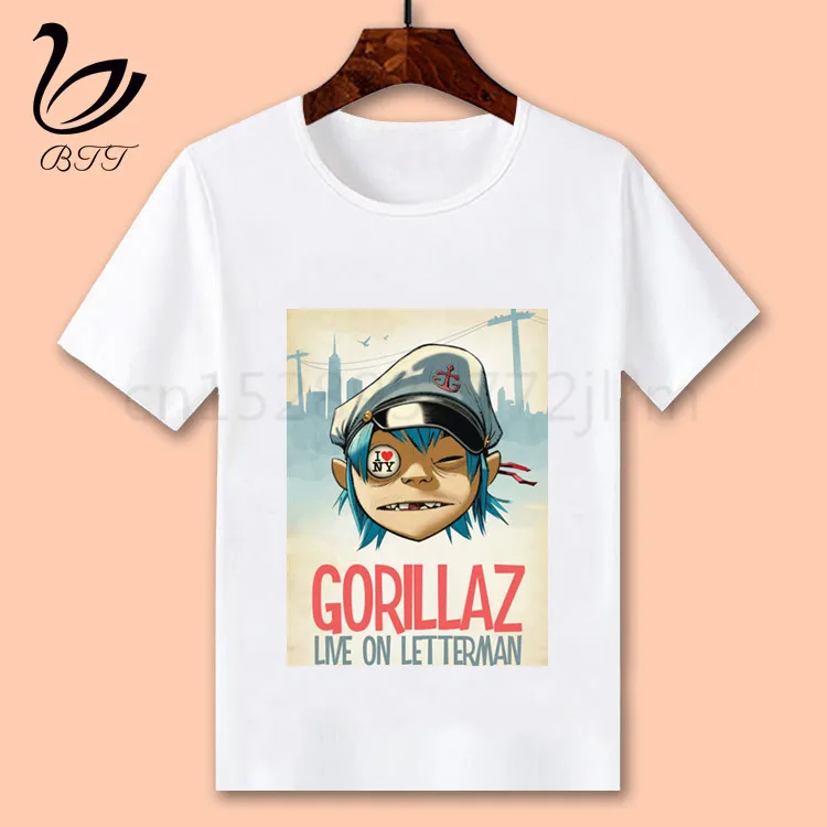 D Gorillaz/футболка для маленьких мальчиков и девочек; детский топ для мальчиков; детская футболка с принтом; Забавные футболки; летняя футболка с короткими рукавами - Цвет: D