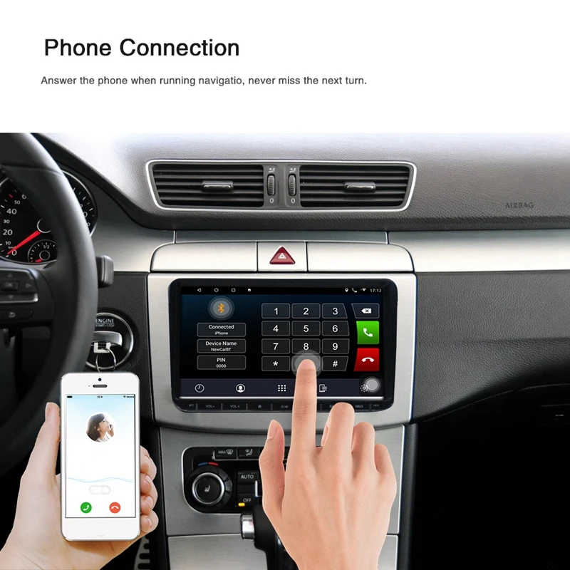 9 дюймов Android 8,1 автомобильный Mp5 плеер контактный экран универсальный Bluetooth Wifi gps навигация FM радио