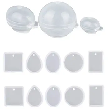

3Pcs Ball Quail Egg Shape Jewelry Making Silicone Molds Mold with Jewelry Casting Molds - 10 Packs - 5 Styles