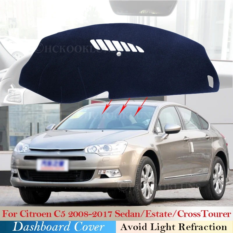Dashboard Cover Protective Pad for Citroen C5 2008~2017 MK2 Car Accessories Dash Board Sunshade Carpet 2012 2013 2014 2015 2016 |