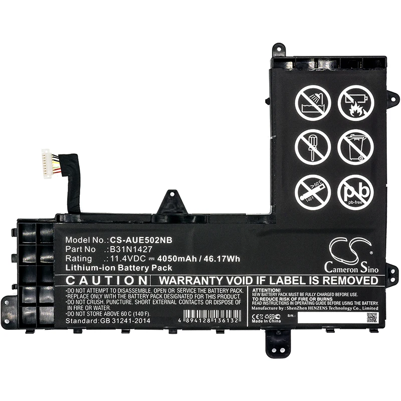 Обновленная батарея Cameron Sino для Asus E502M, E502MA, Eee Book E502MA