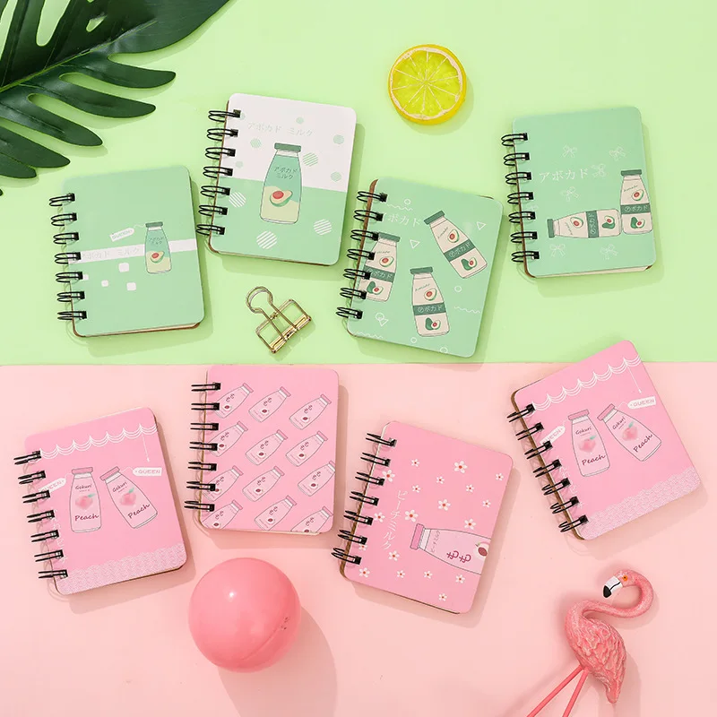 

Avocado notebook Kawaii planner Portable agenda Coil sketchbook bullet journal caderno libreta libretas note book diary 2020
