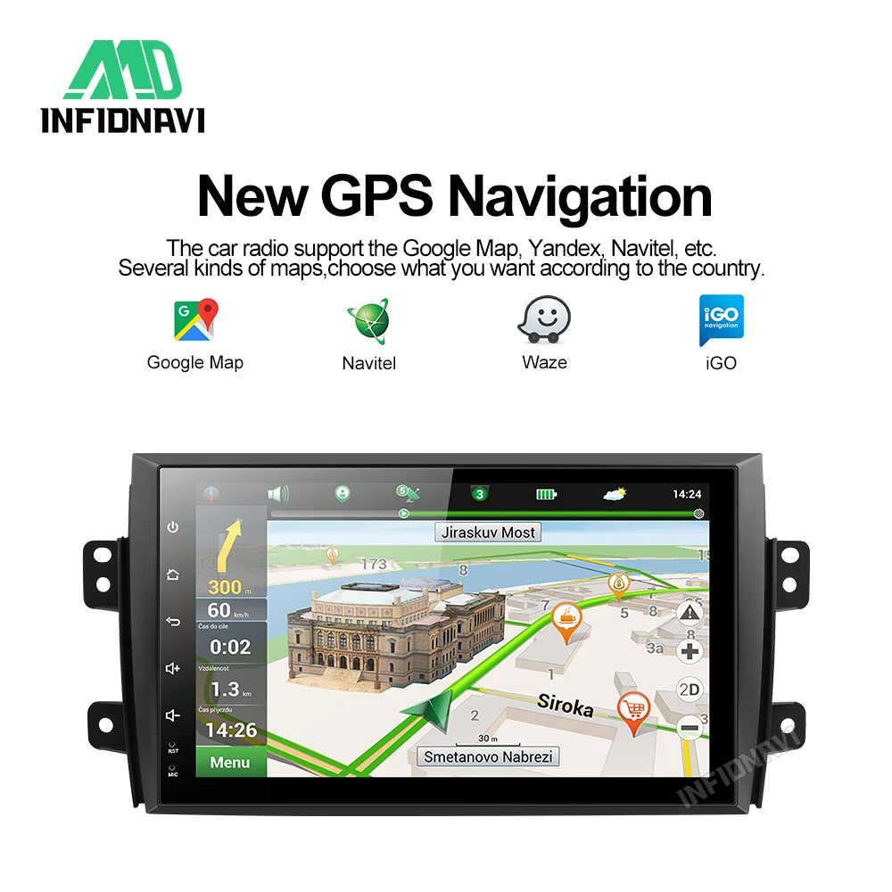 Android 9,0 автомобильный dvd для Suzuki SX4 2007-2013 gps навигация ...