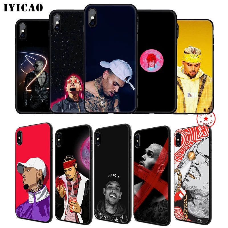 IYICAO Chris коричневый рэп мягкий чехол для телефона iPhone 11 Pro XR X XS Max 6 6S 7 8 Plus 5 5S SE
