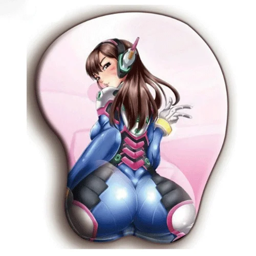 Overwatch D. VA Dva Song HaNa 3D коврик для мыши сексуальный мягкий силиконовый гелевый игровой коврик эргономичный коврик для мыши с поддержкой запястья