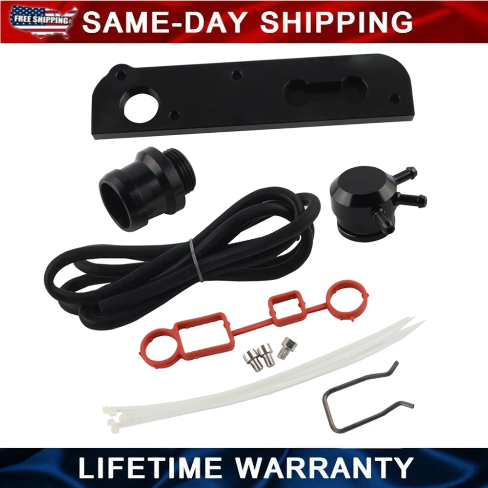 A Buon Mercato Di Trasporto Libero Pcv Adattatore Set Per Audi Vw 2.0 Tfsi Ea113 Soluzione Di Coppia Del Motore Billet Pcv Adapter W / Boost Kit Di Co