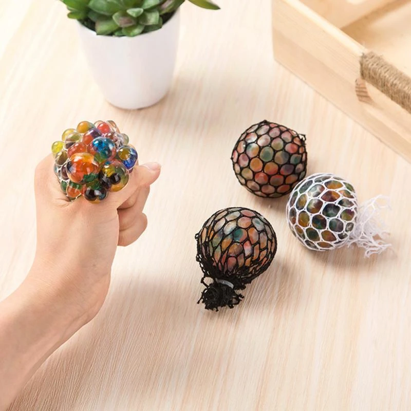 dna stress ball 1pcs Classic Vent Decompression Toy Hand Pinch Mesh Colored Grape Ball 5cm Novelty Squeeze Exercise Antistress Grape Shape Ball mochi's fidget toys