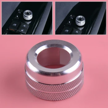 

beler NEW Aluminum Silver Rearview Mirror Button Circle Fit for Toyota Corolla 2020