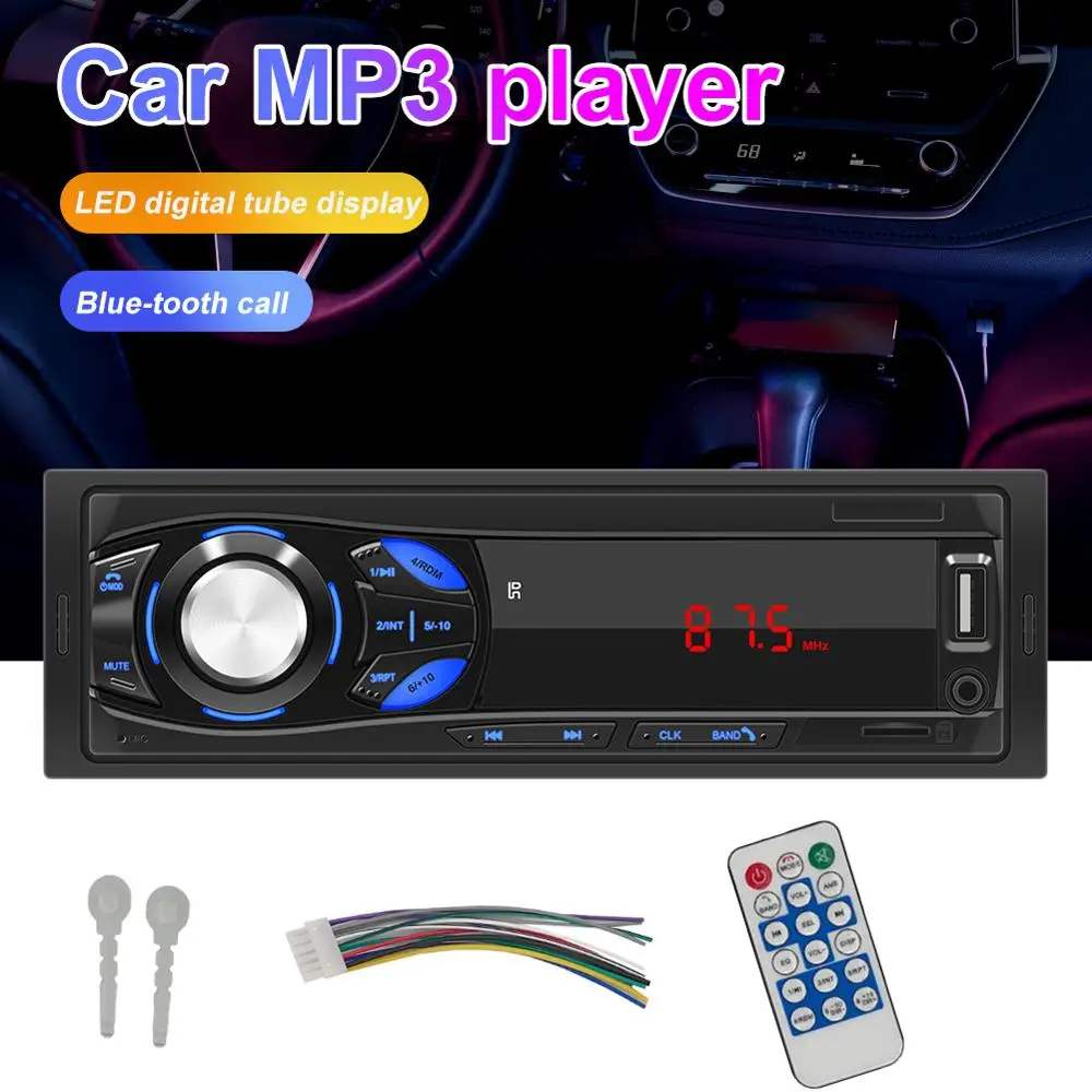 

Single 1 DIN Car Stereo MP3 Player FM Radio AUX TF Card U Disk Head Unit In Dash Digital Media Receiver Car MP3 Player Accessory