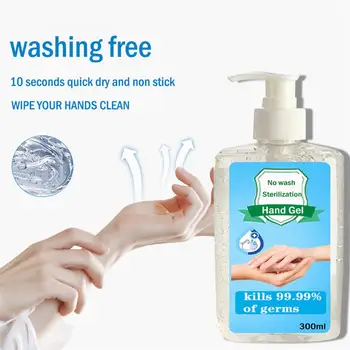 

300ml Anti Bacterial Disposable Hand Sanitizer Hand Disinfection Gel Quick-Dry Handgel 75% Ethanol Multifunctional Cleaner