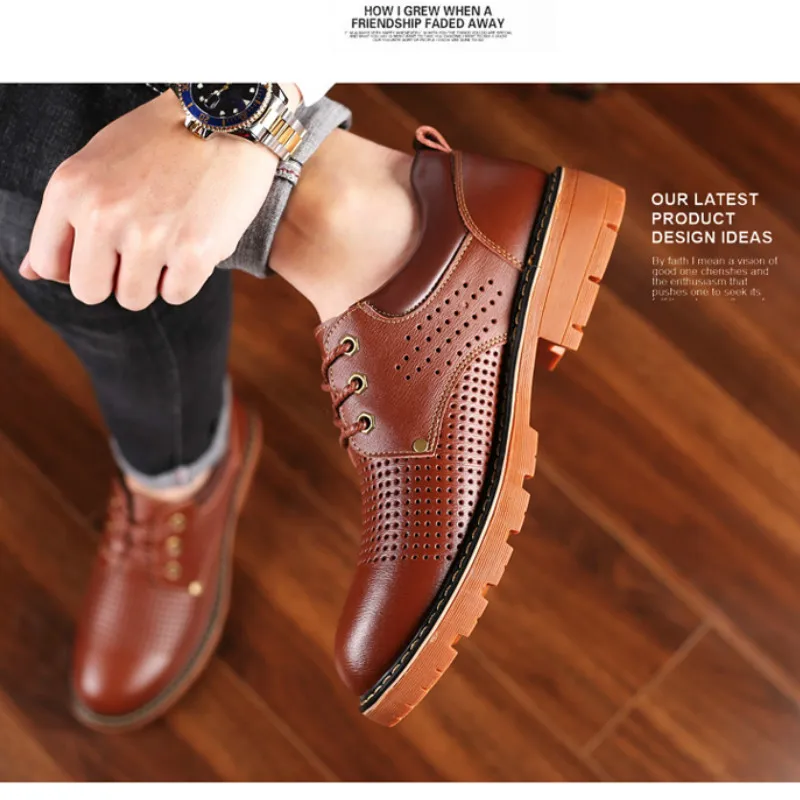 Genuine Leather Men Casual Shoes Winter Plus Velvet Man Footwear Brown Male Boots For Men Designer Shoes Formal Oxford casual shoes leather shoes leather boots