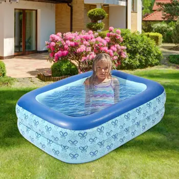 

Inflatable Swimming Pool Large Thick Paddling Pool Summer Water Toys Outdoor Party Supply for Baby Kids Adult