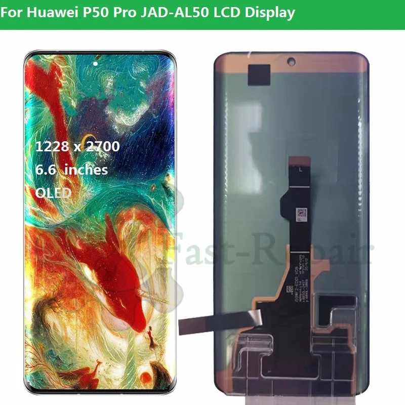 6.6'' For Huawei P50 Pro LCD JAD-AL50 Display Touch Panel Glass
