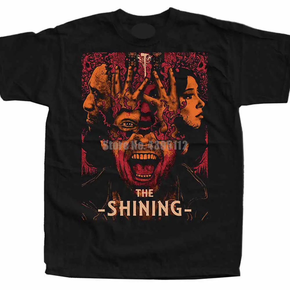 Мужская футболка с постером из фильма Shining S Kubrick уличная одежда черная и белая King