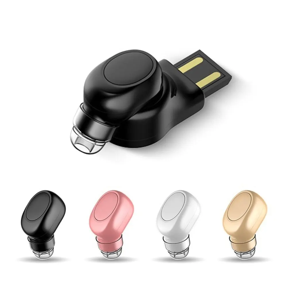 X11 Mini Wireless Headphone In Ear Headsets Magnetic USB Charger Base Earpiece with Mic for Phone Tablet PC