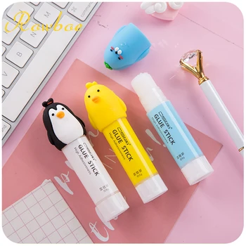 

ROWBOE cute stationery Korea strong solid glue cute animal cartoon glue stick solid glue kawaii supplies