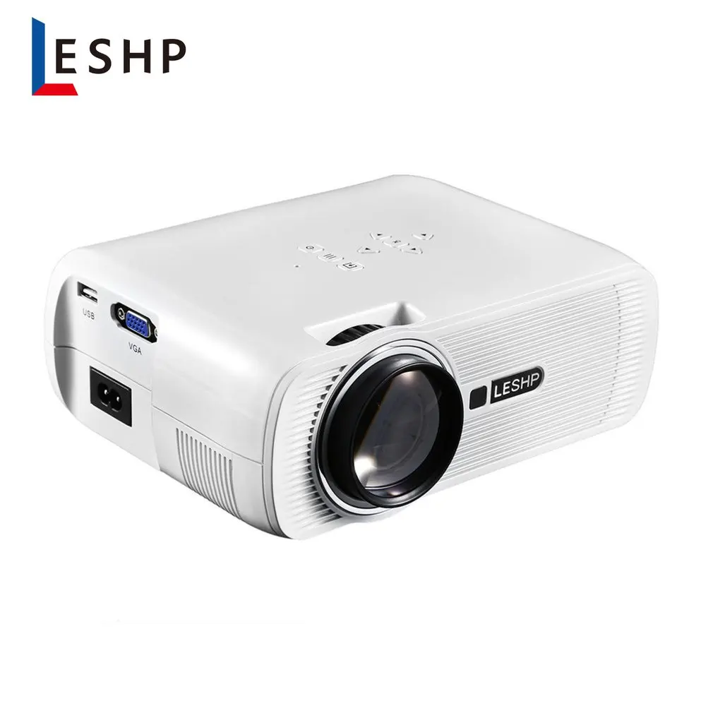 White& Black LED Projector Wifi 1200 Lumens 800*480 Resolution Home Cinema BL-80 Support PC Laptop USB TV Box iPad Smartphone - Цвет: white