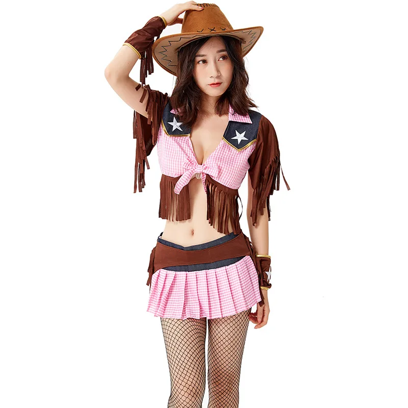 COLDKER disfraz de halloween para mujer, traje de vaquero del Desierto  Occidental, ropa de policía, cosplay| | - AliExpress