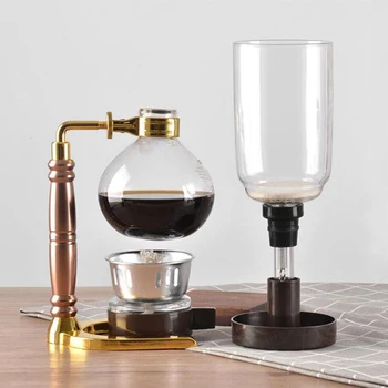 

Syphon Coffee Maker Set 3 Cups Syphon Pots Filters Japanese Style Tea Siphon Filter Coffee Siphon Machine Heat-Resistant