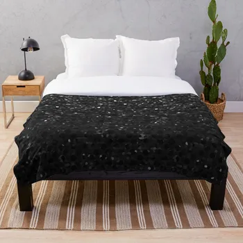 

Black Crystal Bling Strass G283 Blanket Wool Flannel Plush Blanket Bedspread For office Sherpa Blanket Couch Quilt Cover Travel