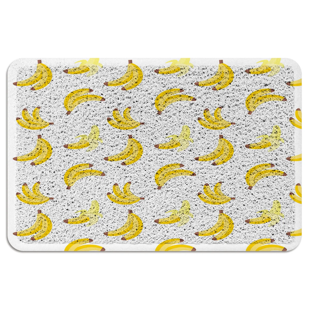 Banana Fruit Cartoon Door Mat Outdoor Wire Loop Footpad Carpet Hallway Kitchen Bath Rug Non slip