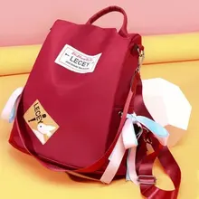 Весна и лето стиль рюкзак нейлон повседневные шелковые шарфы лента бант Женская сумка с фабрики 1157