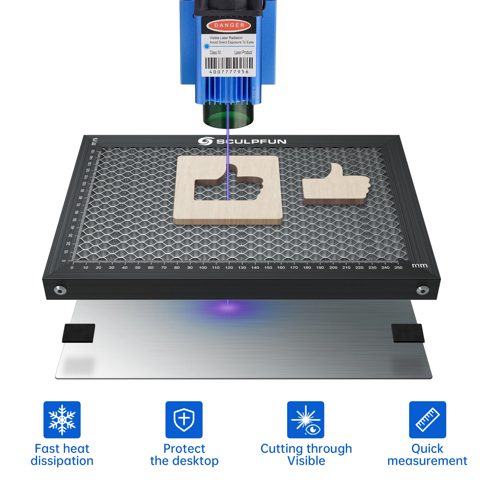 printhead for printer SCULPFUN Laser Engraver Honeycomb Working Table Steel Panel Board Platform for Diode Laser Machine  Clean Cutting Work 300x200mm motor in printer