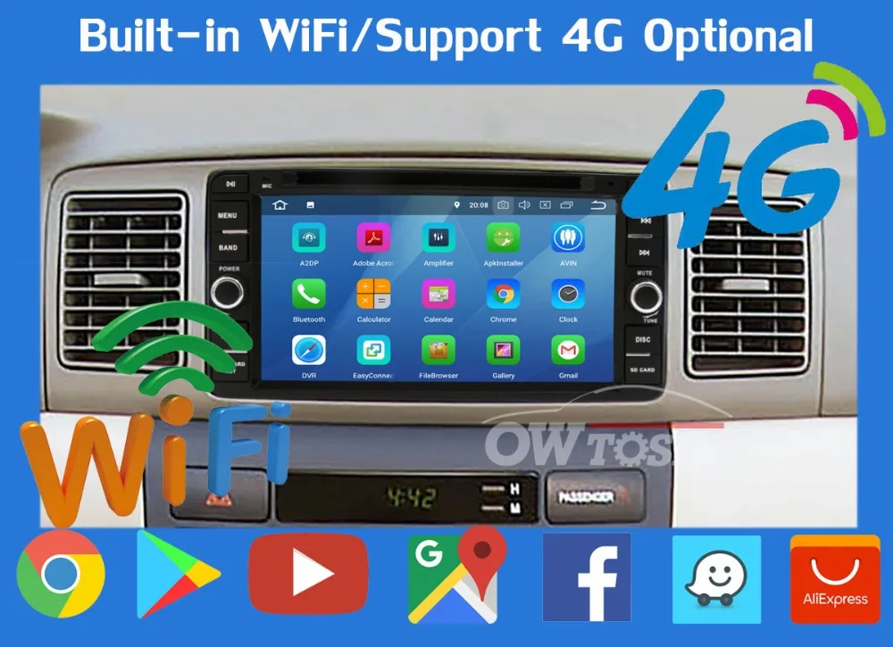 5 USB порт PX6/Восьмиядерный Android 9,0 автомобильный DVD для Toyota Kluger Allion Celica Yaris 2009 Alphard Land Cruiser 100 4500 Автомагнитола