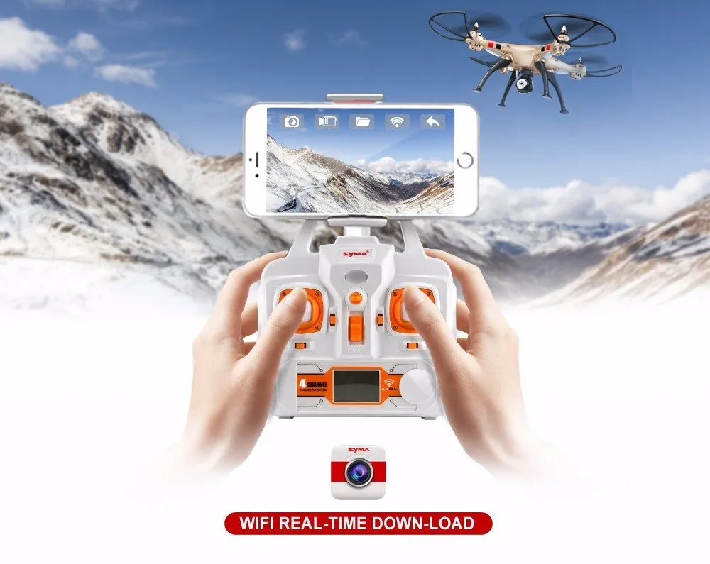 SYMA официальный X8HW FPV дрона с дистанционным управлением с WiFi HD камера в режиме реального времени обмена дронов RC вертолет Квадрокоптер, Дрон с зависания Функция