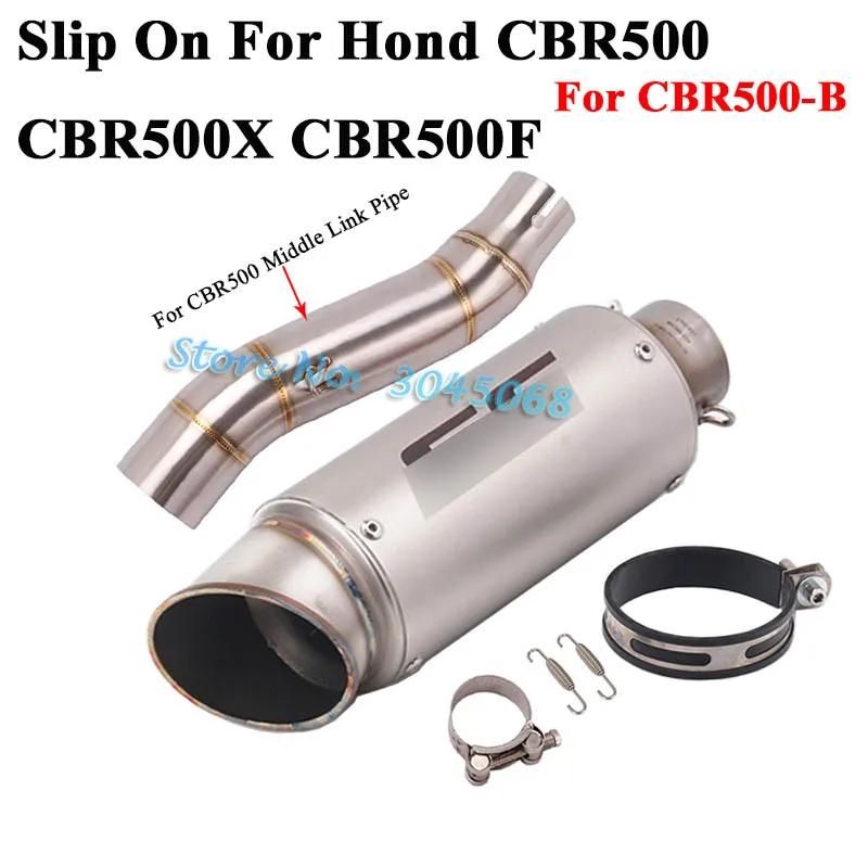 Для Honda CBR300 CB500X CBR500 CB500F CBR500R мотоцикл Yoshimura выхлоп Escape Модифицированная средняя Соединительная труба глушитель дБ убийца - Цвет: For CBR500-B