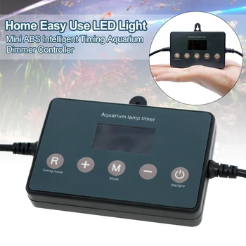 

Home LED Light Easy Use Intelligent Timing ABS LCD Screen Sunrise Sunset Mini Brightness Adjustment Aquarium Dimmer Controller