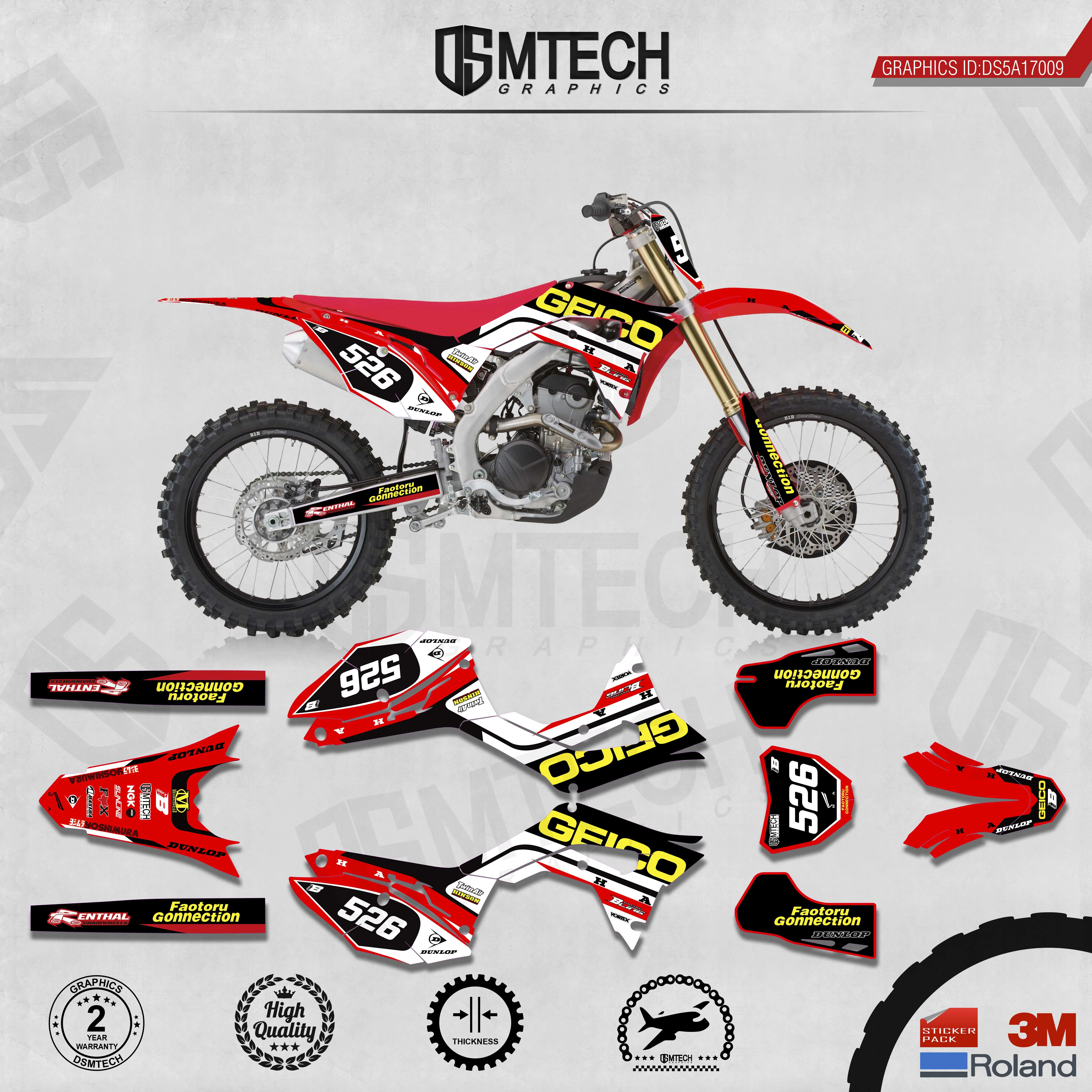 DSMTECH    ׷  Decals 3M   ƼĿ 2018-2020 CRF250R 2017 2018 2019-2020 CRF450R 009