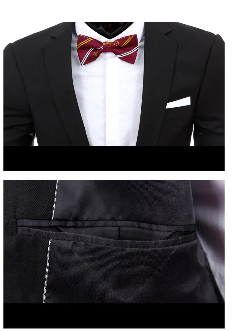 New 3pcs Wedding Suits for Men Three-piece Suit Slim Korean Casual Suit Business Dress Groom Wedding Dress Groomsmen Clothes