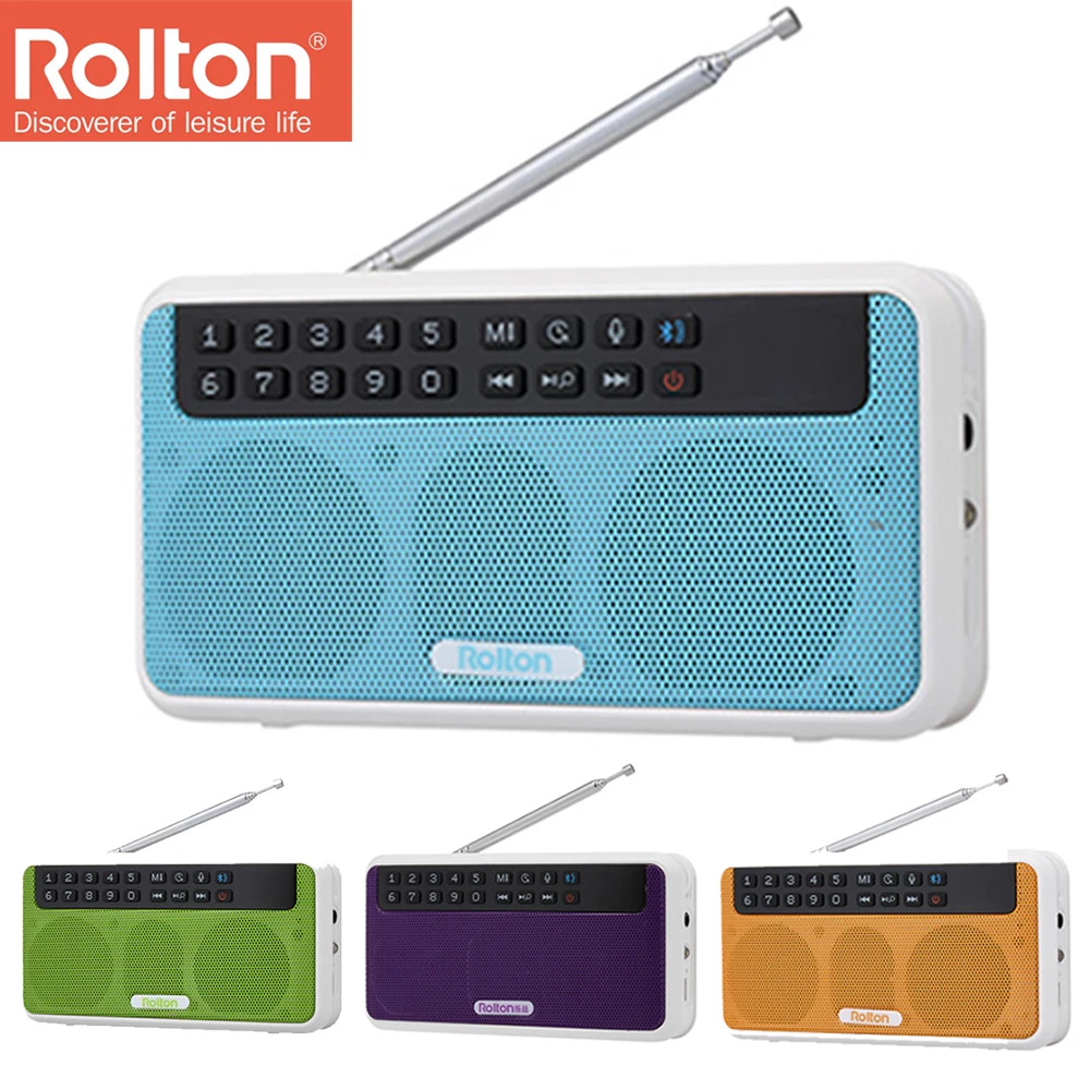 Беспроводная FM-радио Rolton E500 Hi-Fi стереоколонка 6 Вт Bluetooth колонка музыкальный плеер