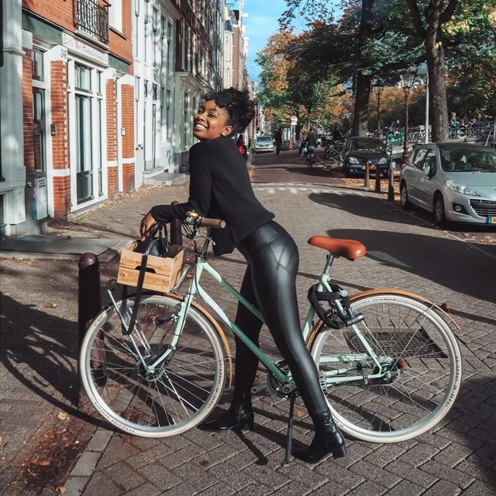 Melody High Waisted Fleece Lined Leggings Faux Leather Pants Skinny Jeans Workout Leggins Compression Pants Winter 2020