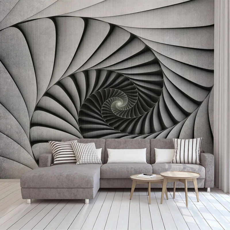 

Drop Shipping Custom Photo Wallpaper 3D Abstract Space Geometric Pattern Wall Mural Papel De Parede TV Background Home Decor