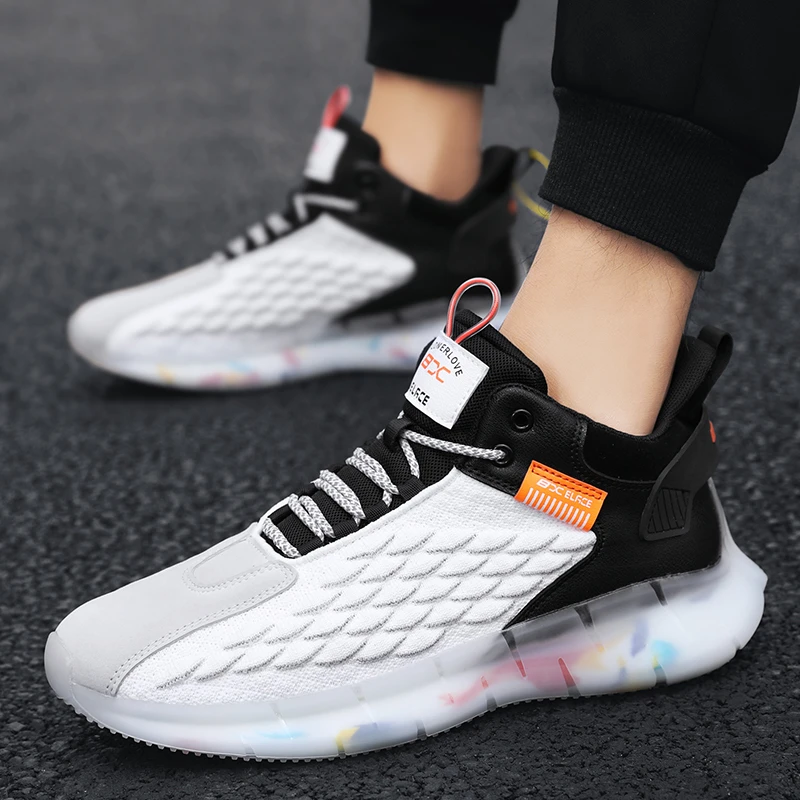 Zapatillas de correr ligeras de alta calidad para hombre, Tenis transpirables a moda, de malla de aire, calzado negro, otoño, Zapatos de tenis| - AliExpress