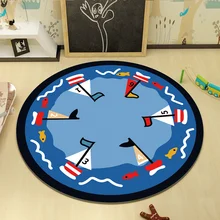 Мужской танцевальный круглый ковер мультяшный детский компьютерный стул детский вращающийся стул колыбель-корзина коврик прикроватная тумбочка для спальни