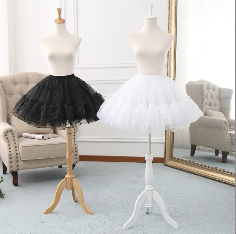 

Women's Lolita Bridal Cosplay Short Ballgown Organza Crinolina Puffy Skirt Petticoat Underskirt