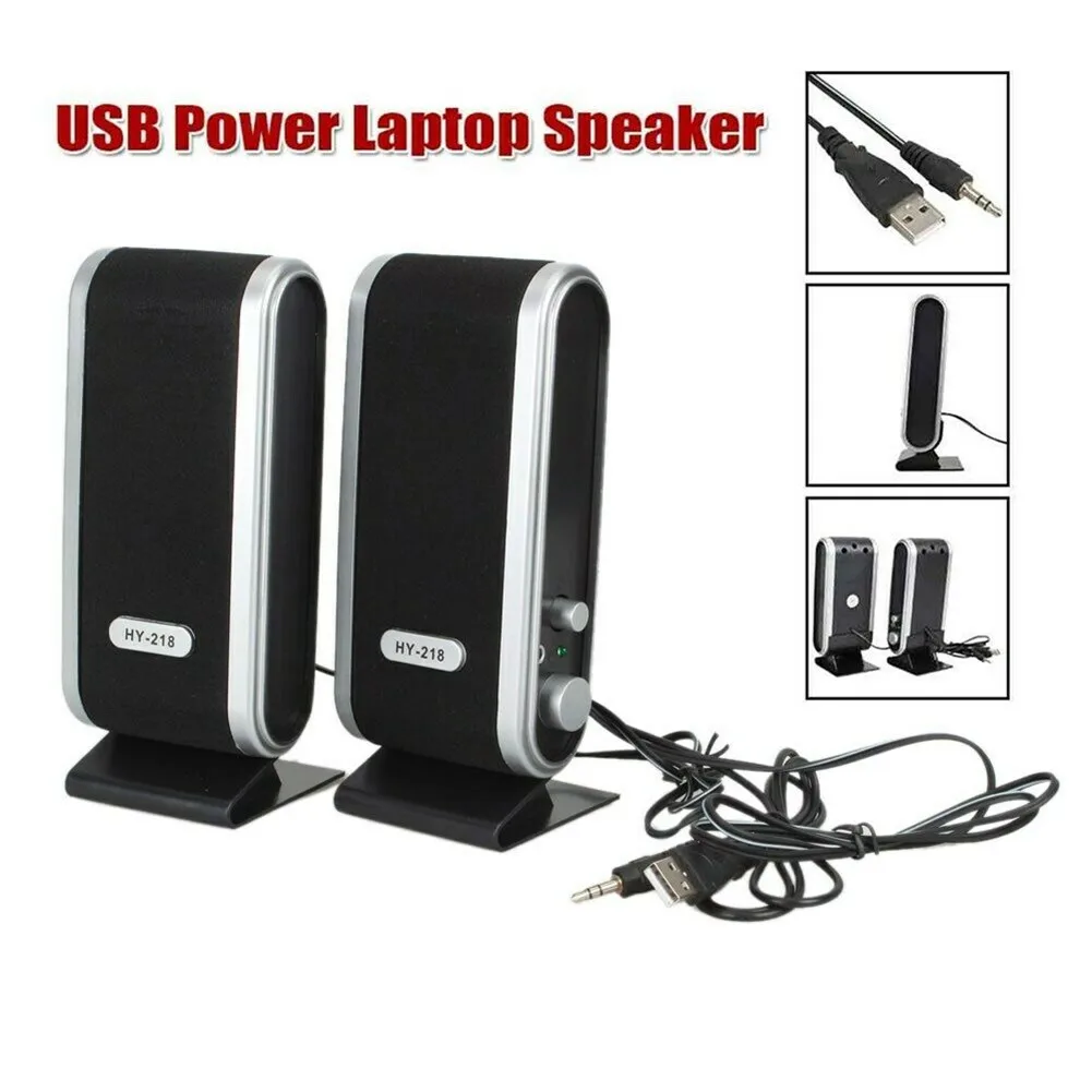 

USB Wired Computer Speakers 2 Pieces PC Horns for Laptop Desktop Phone Audio Speaker Multimedia Loudspeaker