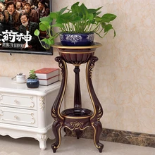 Стиль цветок Airs Многоэтажный крытый балкон цветок стойки водонепроницаемый гостиная зеленый Luo цветок стойки Имитация твердой древесины