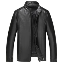 Мужская кожаная куртка из натуральной овечьей кожи, мужская одежда, осенне-зимнее пальто, корейские кожаные куртки 231711 KJ2292