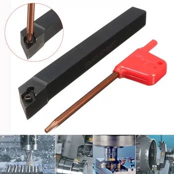 

SDJCR1010H07 10x100mm Lathe INDEXABLE External Turning Tool Holder For DCMT0702 + Wrench