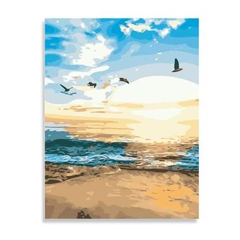 

DIY 5D Diamond Painting Kit for Adults Diamond Art Kit, Paint with Diamonds Embroidery Painting Cross Stitch-Beach