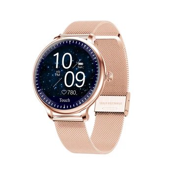 

NY12 Stylish women smart watch Round Screen smartBand for Girl Heart rate monitor compatible Female physiological cycle reminder