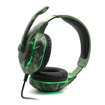 

Universal Wired Headphone Headset LED Luminous Noise Reduction Stereo Gaming Over the Ear Headset Headphone Wired Earphone