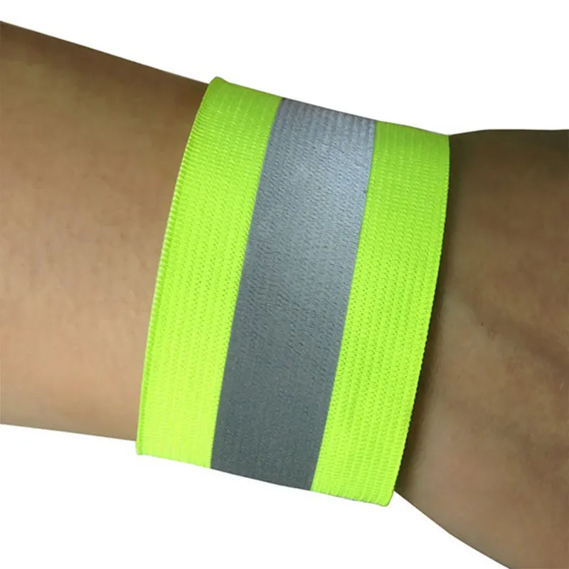 Outdoor Sports Safety Band Reflective High Visibility Elastic Wristbands Ankle Wrist Arm Warning Running Cycling Night Warning