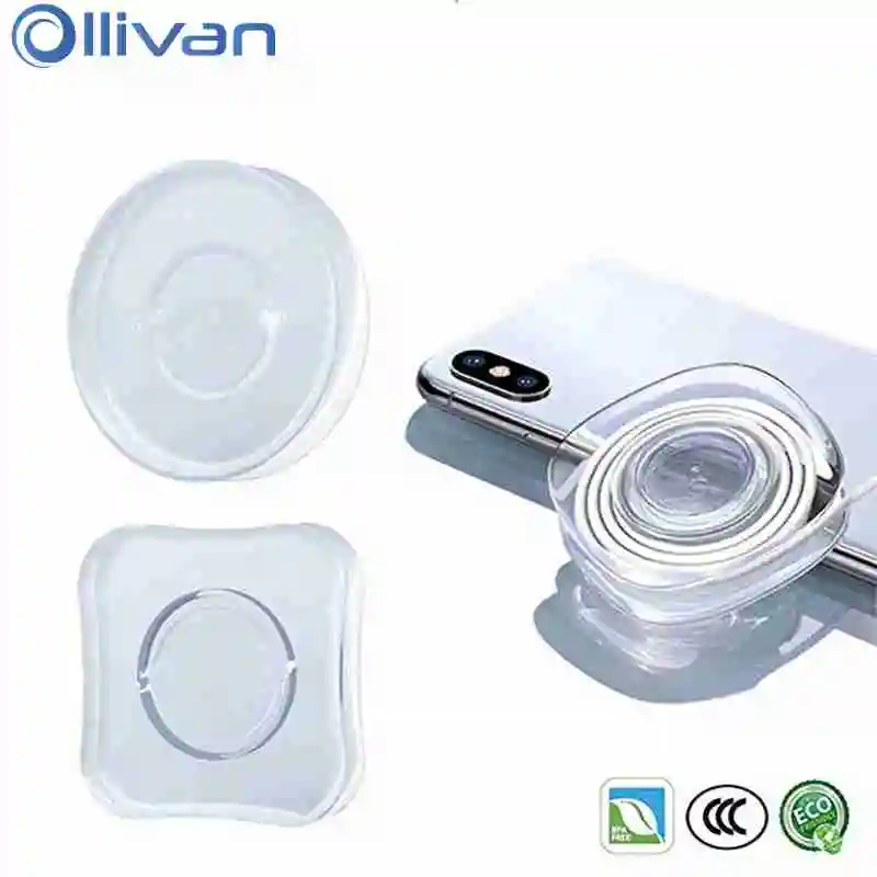 

Nano Rubber Multifunctional Phone Holder For Wall Suction Car Phone Stand Cable Winder Strong Adsorption Gel Pad Sticker